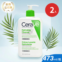 CeraVe 適樂膚 溫和清潔系列 輕柔保濕潔膚露 473ml X2入(洗臉.洗面乳.沐浴乳.臉部身體適用)