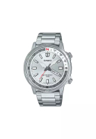 Casio Men Analog Watch MTD-130D-7AV Silver Stainless Steel Strap