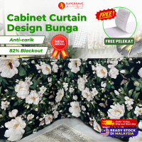 SUPERSAVE Skirting Kitchen Cabinet Curtain Kitchen Curtains Flower Cabinet Curtain Kitchen Cabinet K