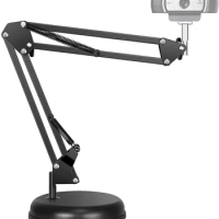 Adjustable Desktop Suspension Boom Scissor Arm Stand Holder with Base for Logitech Webcam C922 C930e C930 C920 C615