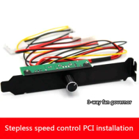 Computer chassis fan speed controller PCI bit 3 way chassis cooling fan temperature control speed controller fan hub