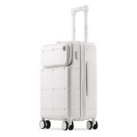 前置開蓋行李箱女萬向輪拉桿箱旅行箱便捷電腦包登機箱密碼箱