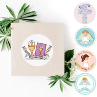 My First Communion Stickers for Church Girls Boys Bible Religious Baptism Stickers Party Decorations Supplies Baby Shower