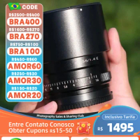 【 Do Brasil 】 Viltrox AF 56mm F1.4 APS-C Mirrorless Camera Portrait Lens for Sony ZVE10 FX30 A6400 A6700 Fujfiilm Nikon 56 1.4