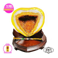 A1寶石 巴西愛心黃水晶洞-同紫水晶洞能量/開運/鎮宅/擋煞/防小人/貴人運旺(4.5kg)