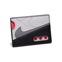 Nike 錢包 Icon Air Max 90 Card Wallet 灰 紅 皮革 卡片夾 皮夾 N100974006-8OS