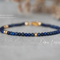 Lapis Lazuli Bracelet / Birthstone Bracelet / Lapis Lazuli Jewelry / Crystal Bracelet