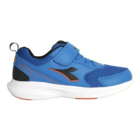 DIADORA 男大童輕量專業慢跑鞋-超寬楦-運動 童鞋 跑步 藍黑橘