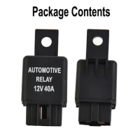 Car Relay 12V 40A 4-Pin SPST Alarm Relay SPST Contact Type Auto Current Start Parts For HID Headlights Doors