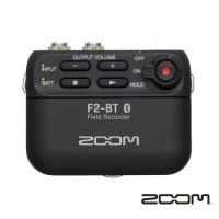 ZOOM F2-BT 微型錄音機 + 領夾麥克風組 黑色 / 藍芽版 公司貨.