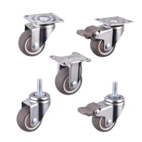 4Pcs Furniture Casters Wheels 1-2inch Soft Rubber Universal Wheel Swivel Caster Roller Wheel for Platform Trolley Accessory