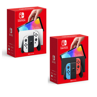 【AS電玩】預購排單 Switch NS OLED款 白色/電光藍紅主機 台灣公司貨 (保固一年)
