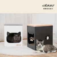 【Doaa】Abui貓抓屋椅墊款(Doaa最懂您的桌仔 貓抓板窩 椅墊款 貓屋 人寵共用 寵物家具 貓椅凳 附貓抓板)