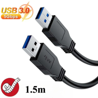 Cáp USB 2.0 Loại A, 2 Đầu Đực, Dùng Cho Kết Nối Cổng Camera, USB HUB, Switch Đôi USB 2.0 Dài 1.5m