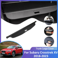 For Subaru Crosstrek XV 2018 2019 2020 2021 2022 2023 Car Trunk Cargo Cover Retractable Luggage Curtain Waterproof Accessories
