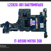 PCparts L22820-001 DAG7BMB16E0 For HP Pavilion 15-CS Laptop Motherboard L22820-601 I7-8550U MX150 4GB DDR4 100% Tested