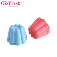 日本進口CakeLand花朵型布丁模/布丁杯/果凍模4件套裝 烘焙工具