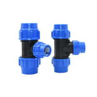 20/25/32/40/50mm PVC PE Tube Tee Connector Water Splitter DN15 DN20 DN25 DN32 DN40 Reducing Tee Pipe T-Shaped Joints 1Pcs