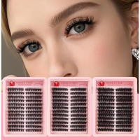 ขนตาปลอมแบบช่อเดี่ยวโค้ง D สำหรับใส่ทุกวัน ขนาด 8 และ 16 มิลลิเมตร ติดด้วยตัวเอง แบบแบ่งส่วน หนา X3W