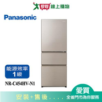 Panasonic國際450L無邊框鋼板3門電冰箱NR-C454HV-N1_含配送+安裝【愛買】