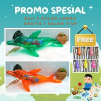 [BELI 2 GRATIS 1 BALON TIUP] B-LUMBA BALON KARET BALON TIUP BENTUK KARAKTER HEWAN LUMBA-LUMBA DOLPHI