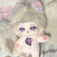 Anime Genshin Impact Lyney 20cm Nude Body Plush Doll Toys Soft Stuffed Plushie