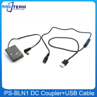 PS-BLN1 BLN-1 BLN1 Dummy Battery DC Coupler + 5V USB Power Bank Cable for Olympus Digital Camera OM-D E-M5 II 2 E-M1 PEN E-P5