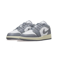 【NIKE 耐吉】Air Jordan 1 Low Vintage Grey 小DIOR 復古灰 奶油底 休閒鞋 男款 553558-053