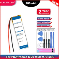LOSONCOER LSSP371031AB 200mAh Battery For Plantronics M20 M50 M70 M90 E10 E80 For Explorer 80 500 Bluetooth Headset Battery
