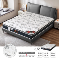 【New Life 新生活家具】《喬娜》5尺床墊 竹炭舒柔布 記憶膠 雙人床墊 獨立筒床墊