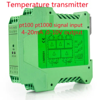 3 wire 4 wire RTD Pt100 Temperature Sensor 0-10v 4-20ma pt100 Temperature Transmitter