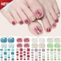 Crystal Toenail Stickers High-quality Materials New Product Water Proof Nail Stickers Toenails Nail Art 22 Toe Nail Stickers