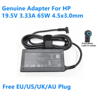 Genuine 19.5V 3.33A 65W TPN-LA08 TPN-CA07 AC Adapter For HP 913691-850 913623-001 913623-002 Laptop Power Supply Charger