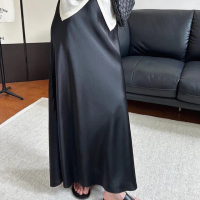 【2CV】現貨 高級感光澤緞面長裙VD009