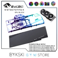 Bykski GPU Water Block For Zotac Geforce RTX 3070Ti,3070,3060Ti 8GD6 OC,3060 12GD6 OC VGA Cooler With Back Plate ,N-ST3070TITQ-X