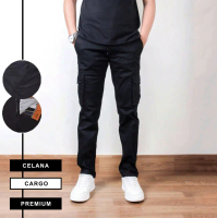 CELANA Cargo panjang pria Gunung PDL Banyak Kantong Kaki Lebar Hijau Army - L Bark Store Cowok Dist