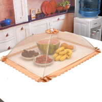 飯菜防蚊可折疊餐桌罩食物防蒼蠅長方形飯碗遮菜蓋傘大號圓形菜罩