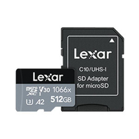 Lexar 雷克沙 Professional 1066x MicroSDXC UHS-I U3 A2 512G記憶卡