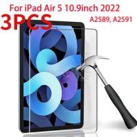 3PCS 9H Tempered Glass Screen Protector For iPad Air 5 10.9 In 2022 A2589 A2591 Tablet Anti Scratch Bubble Free Protective Film