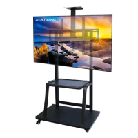 40-80Inch Reinforced Projection Bracket Universal TV All-in-One Advertising Machine Traversing Carriage Conference Floor Support