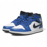 NIKE 休閒鞋 AIR JORDAN 1 MID 白藍黑 ROYAL AJ1 中筒 男 DQ8426-402