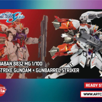 (READY STOCK) Daban 8832 - MG Strike Gundam + Gunbarrel Striker - Metal Build Design Ver. - 1/100 Sc