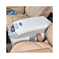 Armrest Box Cooler Refrigerator 16.5L Mini Car Fridge Portable Freezer With LED Control Panel for Caravan,Camper Accessories