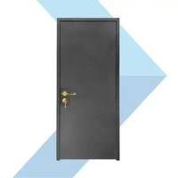 ALPHAMAX Portico Classico Pintu dengan Full Aluminium 90 x 220 cm Buka Kiri Charcoal