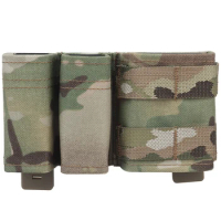 Tactical 5.56 9mm 1+2 Magazine Pouch KYWI Wedge Insert Shorty MAG Bag MOLLE M4 G17 AR15 Airsoft Belt Vest Gear with Maclice Clip