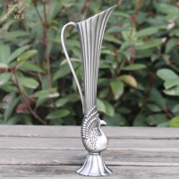 IMUWEN Metal Vase new arrival pewter plated metal flower vase for home decoration vase