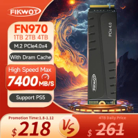Fikwot FN970 SSD 512GB 1TB 2TB 4TB 7400MB/s PCIe4.0 M.2 NVMe with Dram  Cache Heatsink Internal Solid State Drive for PS5 Desktop - AliExpress
