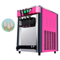 Soft Ice Cream Making Machine Commercial Electric Ice Cream Maker With 3 Flavors Ice Cream Machine