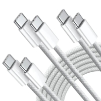 2023 PD 60W USB C-to-C Fast Charging Data Braid Cable for iPhone 15 Pro Plus Pro MAX iPad dual-C Cord for Samsung S22 23 Charge