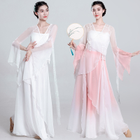 Bộ Trang Phục Múa Cổ Điển Trang Phục Gạc Thanh Lịch Trang Phục Tập Luyện Múa Dân Gian Trung Quốc Váy